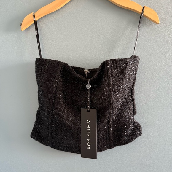 White Fox Boutique Unreal Love Black Bustier - Picture 1 of 11